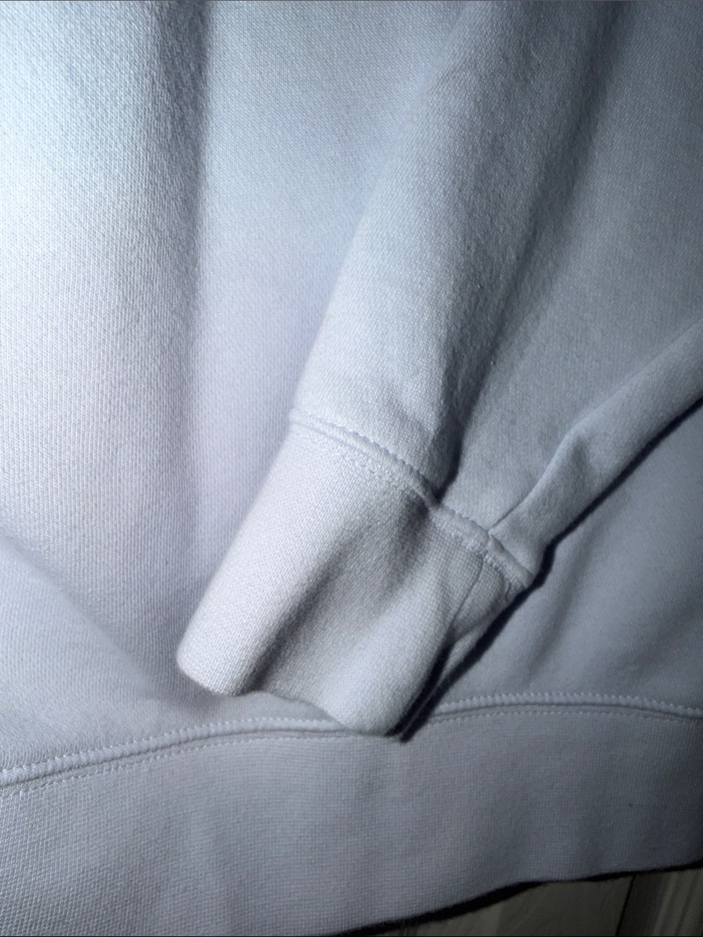 Nike- like new! Womens Cotton Lightblue pull over hoodie with lined hood Med - Picture 13 of 15